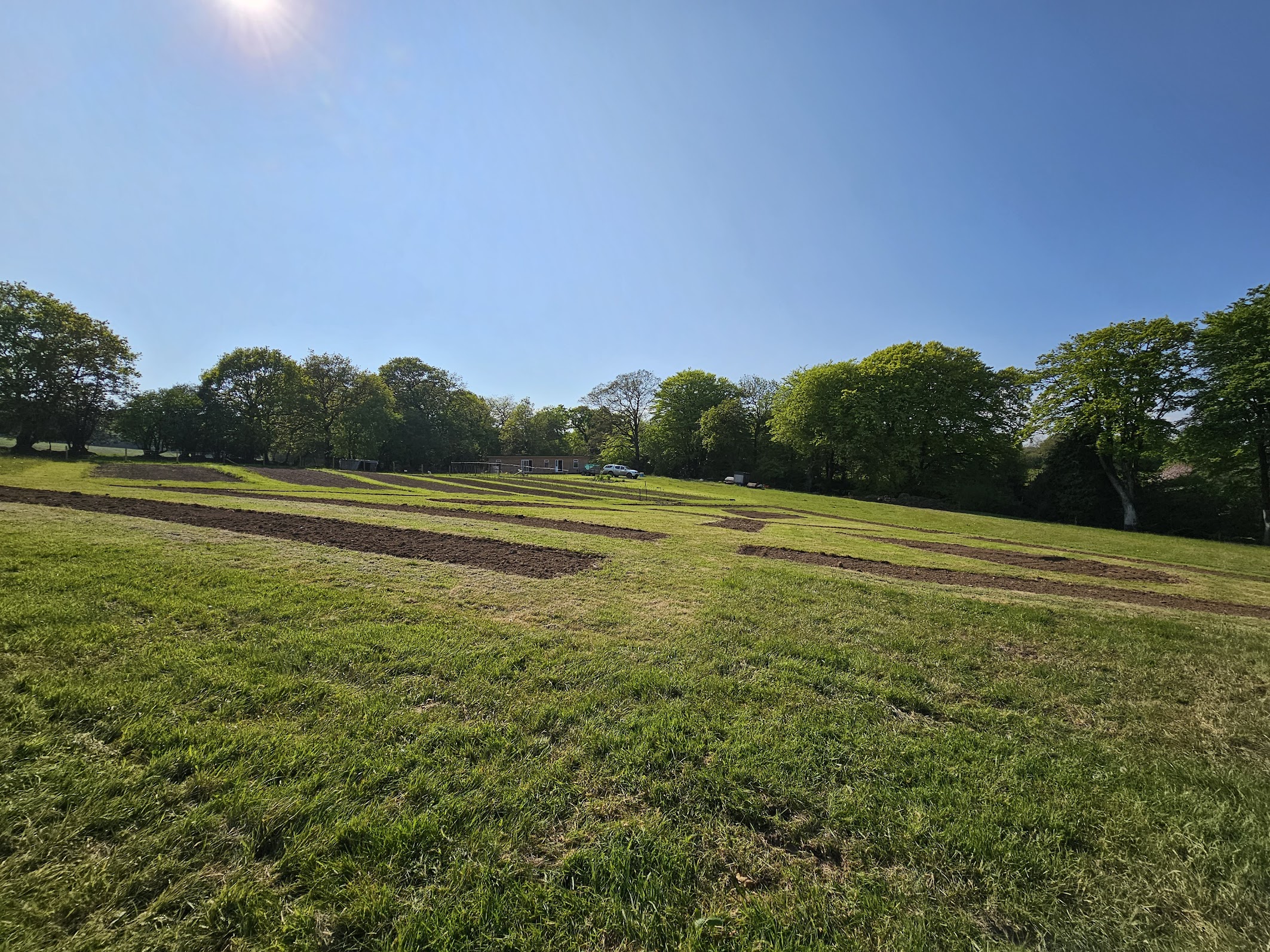 Rolling farm fields
